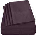 Full Size Bed Sheets - 6 Piece 1500 Supreme Collection Fine Brushed Microfiber Deep Pocket Full Sheet Set Bedding - 2 Extra Pillow Cases, Great Value, Full, Purple