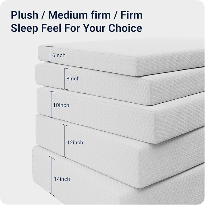 Avenco 10 Inch Full Size Mattress, Comfort Memory Foam Full Mattress in a Box for Refresh Sleep & Pressure Relief, Full Bed Mattresses CertiPUR-US Certified,Firm