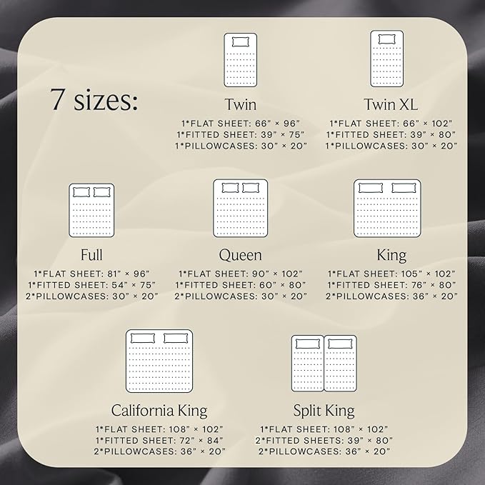 LuxClub 4 PC Queen Sheet Set, Sheets Queen Size, Deep Pockets Wrinkle Free Cooling Sheets Machine Washable Hotel Bedding Silky Soft - Dark Grey Queen