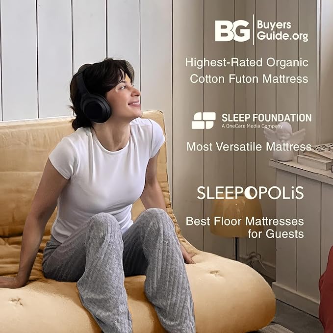 ZonLi Japanese Floor Futon Mattress Queen Size 80"x 60", 100% Cotton Cover 2.5'' Thicken Tatami Mattress, Foldable Sleeping Pad, Portable Dormitory Tatami Mat, Roll Up Floor Lounger Bed for Adult