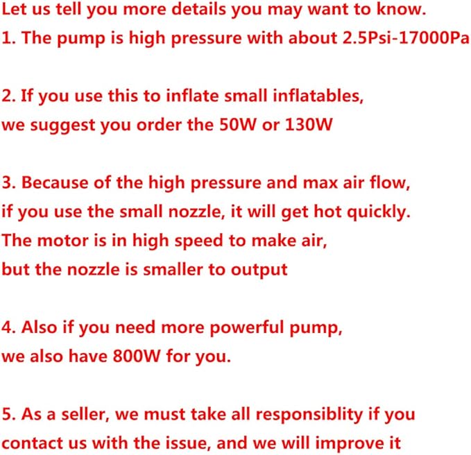 BOMPOW Electric Air Pump for Inflatables, AC (110V), 600W, 20L/min, Black, 4 Detachable Nozzles, Inflator/Deflator, Queen/King Size Air Mattress, Pool Toys, Boat, Raft