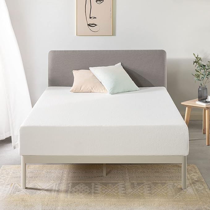 Best Price Mattress 12 Inch Cal King Mattress Bed-In-A-Box, Green Tea Memory Foam, White