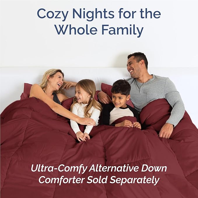 Full 6 Piece Sheet Set - Comfy Breathable & Cooling - Ultra Soft Hotel Luxury Bedding Set w/ 8-16 Inch Deep Pockets - 1 Flat & 1 Fitted Sheet & 4 Pillowcases - Wrinkle Free and Easy Care - Burgundy