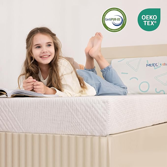 Twin Mattress in a Box, 5 inch Mattresses Made in USA for Kids Bed Single Size Daybed Individual Bunk, Memory Foam Medium Firm,