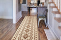 Custom Length Cut to Size Tribal Ethnic Southwestern Inspired Hallway Runner Rug, Non Slip Rubber Backed, 31 inch Wide X Customized Length, Aztec Beige, 31 inch X 8 feet