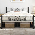 Yaheetech Full Bed Frames Metal Platform Bed with Headboard and Footboard for Bedrooms No Box Spring Needed Easy Assembly, Black/Full Bed