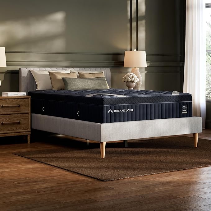 DreamCloud Luxe 14" Full Mattress - Luxury Hybrid Gel Memory Foam - 365 Night Trial - Fiberglass Free - Forever Warranty - Mattress in a Box - CertiPUR-US Certified