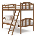 Storkcraft Long Horn Twin-Over-Twin Bunk Bed (Hazelnut)- GREENGUARD Gold Certified, Converts to 2 Individual Twin Beds