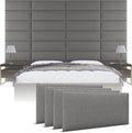 Vänt Upholstered Wall Panels - King/Cal King Size Wall Mounted Headboards - Boucle Grey - Twin/King - Set of 4 Panels (Each Individual Panel 39"x11.5")