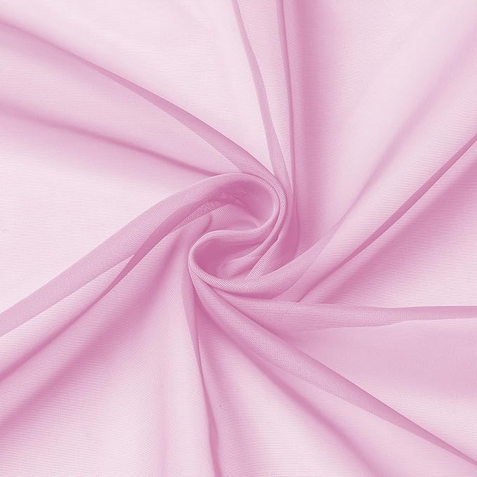 Aiyufeng 96inch Long Pink Sheers Drapes