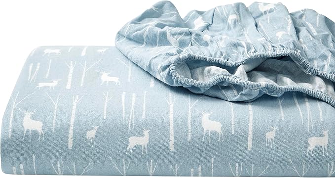 Eddie Bauer - Full Sheets, Cotton Flannel Bedding Set, Brushed For Extra Softness, Cozy Home Decor (Birch Forest, Full)