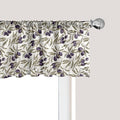 Ambesonne Olive Window Valance Pack of 2, Digitally Generated Hand Drawn Style Botanical Blossoms, Rod Pocket Curtain Valances for Kitchen Bedroom, 54" X 12", Quartz Taupe