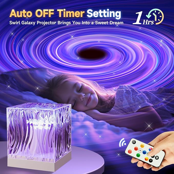 Purple Lights Pink Lamp Flower Lamp, 18 Colors Hologram Planetarium Projector Solar System Projector Night Light, Dimmable Tornado Aesthetic Flower Lights, Pink Christmas Decor Pink Room Decor Gifts