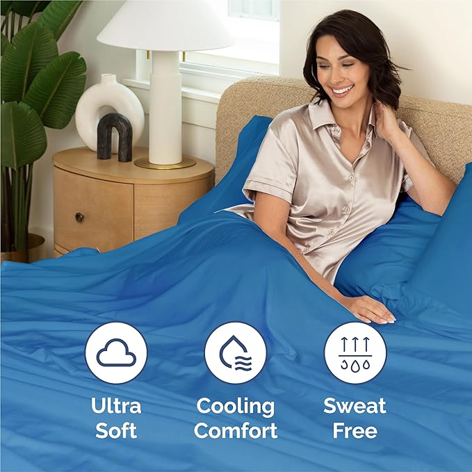 Queen 6 Piece Sheet Set - Comfy Breathable & Cooling - Ultra-Soft Hotel Luxury Bedding Set w/ 8-16 Inch Deep Pockets - 1 Flat & 1 Fitted Sheet & 4 Pillowcases - Wrinkle Free & Easy Care - Royal Blue