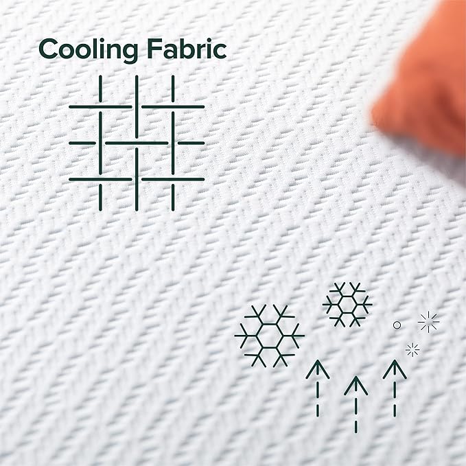 ZINUS 2 Inch Ultra Cooling Gel Memory Foam Mattress Topper with Cooling Cover, CertiPUR-US Certified, Twin, White