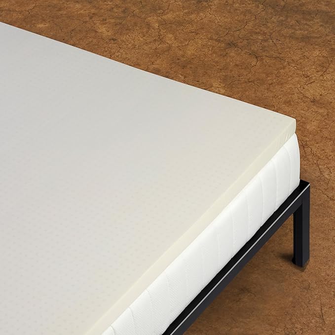 Pure Green Natural Latex Mattress Topper w/Jersey Cover - Firm - 3 Inch - Twin Size (GOTS Certified Organic)