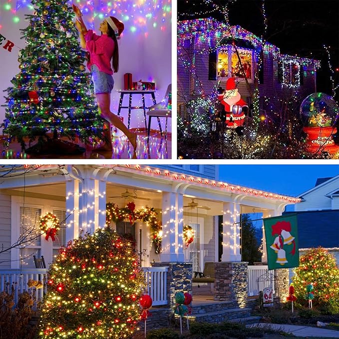 6-Pack 33FT 100 LED Fairy Lights Battery Operated with Remote & Timer, Fairy Christmas String Lights for Bedroom Decor, Waterproof 8 Modes Twinkle Lights for Room(Multicolor)…