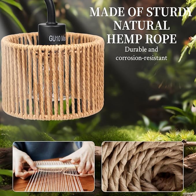 Boho Candle Warmer Lamp, Adjustable Height Candle Wax Warmer with Timer, Candle Lamp for Jar Candles, House Warming Gifts Brithday Gifts for Women Bedroom Home Decor (Rattan)