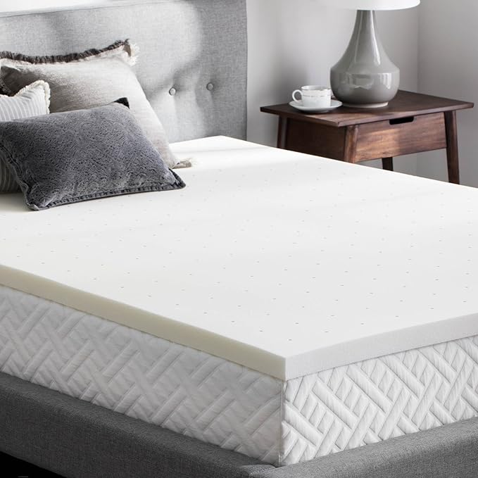 WEEKENDER 2 Inch Memory Foam Mattress Topper - Full, Off White