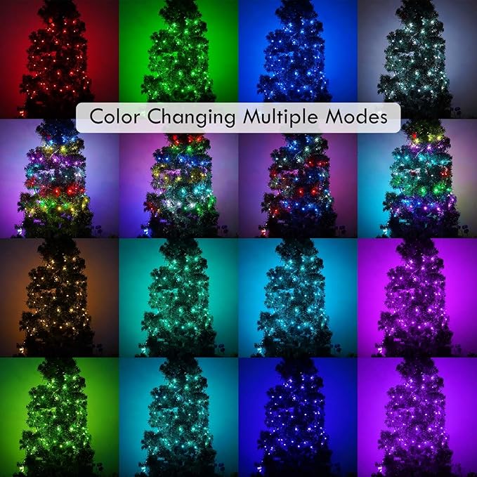 Color Changing Fairy String Lights with Remote & Timer, 33FT 100 LED LED Christmas Light, Waterproof RGB Twinkle Lights for Outdoor Indoor Halloween, Bedroom, Xmas Party Wedding Decor