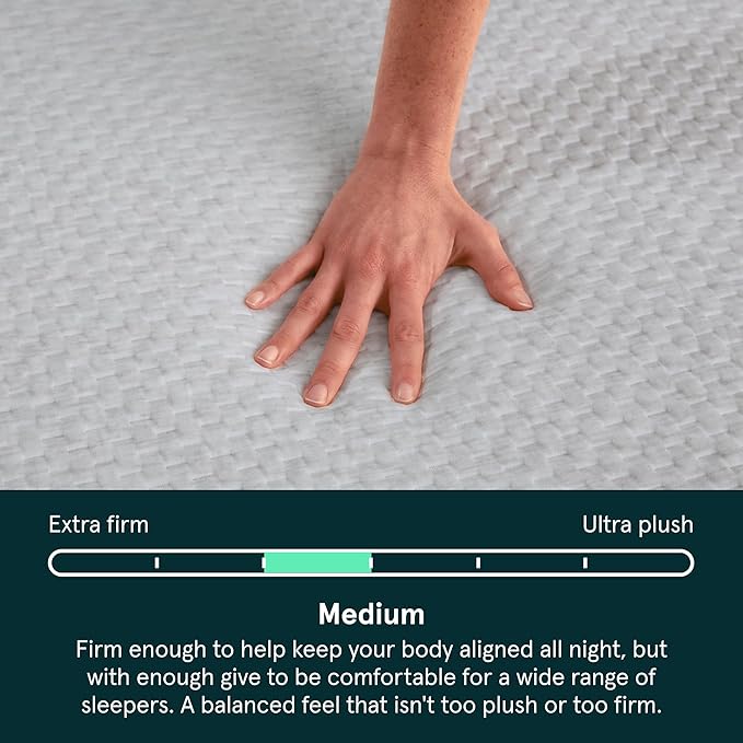 Tuft & Needle Kin Medium 12" King Adaptive Foam Mattress in a Box, Cooling Gel, Pressure Relief, Durable Support, 100 Night Trial, Fiberglass-Free, CertiPUR-US, 10-Year Limited Warranty