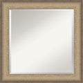 Amanti Art Bronze Bathroom Mirror for Over Sink, 25x25 Elegant Brushed Bronze Square Vanity Mirror, Medium Casual Frame, Hangs Horizonally and Vertically, Bathroom Wall Decor, Beveled Edge