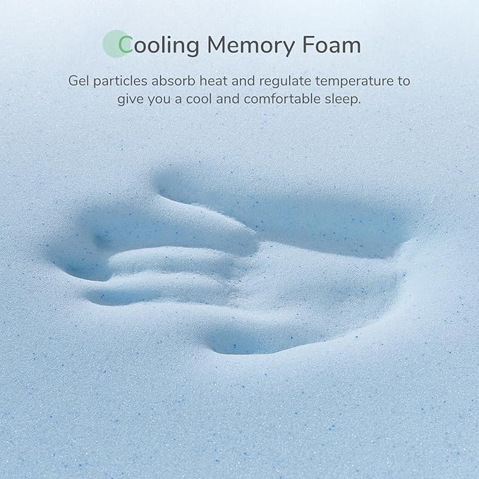 Novilla 4 Inch Twin Mattress Topper, Medium Firm Gel Memory Foam Mattress Topper for Back Pain Pressure Relieving, Motion Isolation & Airflow Design, CertiPUR-US Certified