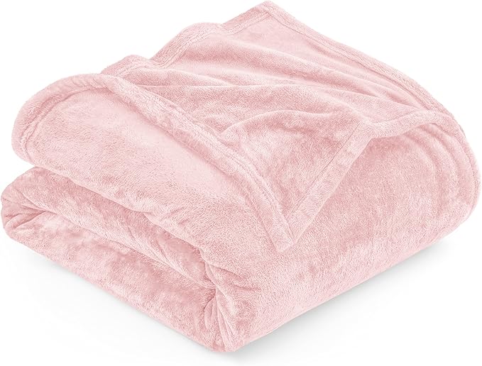 Utopia Bedding Fleece Blanket Queen Size Pink 300GSM Luxury Fuzzy Soft Anti-Static Microfiber Bed Blanket (90x90 Inch)