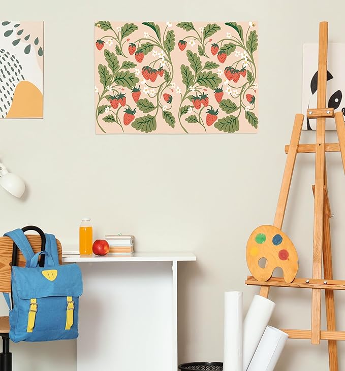 Boho Rectangular Banner Flag Wall Sign Decor Gift for Baby Boy Girl Kids,Nursery Baby Room Above Crib Bedroom Playroom Living Room Wall Decor-Strawberry Theme-Baby,Shower Birthday Christmas Gift