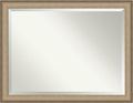Amanti Art Bronze Bathroom Mirror for Over Sink, 35x45 Elegant Brushed Bronze Rectangle Vanity Mirror, X-Large Casual Frame, Hangs Horizonally and Vertically, Bathroom Wall Decor, Beveled Edge
