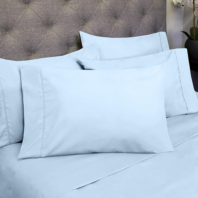 Twin Size Bed Sheets - 4 Piece 1500 Supreme Collection Fine Brushed Microfiber Deep Pocket Twin Sheet Set Bedding - 1 EXTRA PILLOW CASES, GREAT VALUE, Twin, Aqua