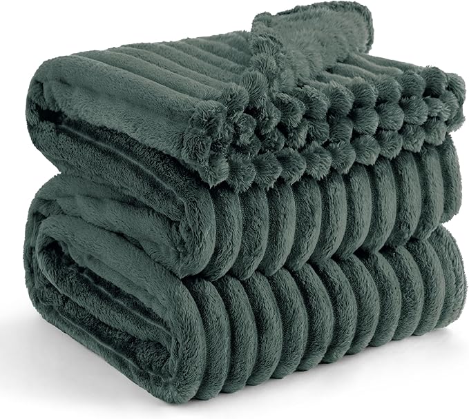 Bedsure GentleSoft Mallard Green California King Size Blanket for Couch - Cozy Soft Blankets for Women, Cute Small Fleece Throws for Girls, Birthday Gifts for Women, 102x96 Inches