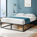 Zinus Joseph 14 Inch Platform Bed Frame, Wood Slat Support, No Box Spring Needed, Eco Friendly WonderBox(TM) Packaging, Easy Assembly, Black, Queen