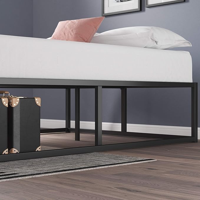 ZINUS Joseph Metal Platforma Bed Frame, Mattress Foundation, Wood Slat Support, No Box Spring Needed, Sturdy Steel Structure, Twin