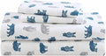 Eddie Bauer- Full Sheet Set, Cotton Flannel Bedding Set, Brushed for Extra Softness, Cozy Home Décor (Bear Mountain Grey, Full)