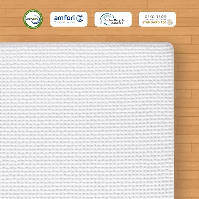 Subrtex 4 Inch Gel-Infused Memory Foam Mattress Topper, High Density Breathable Bed Topper Rayon Made from Bamboo Cover, CertiPUR-US Certified (King)
