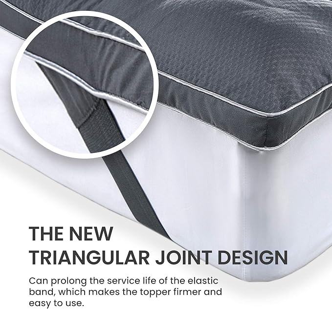 SLEEP ZONE Queen Mattress Topper Cooling Mattress Pad Cover Fluffy Down Alternative Bed Topper 8-21 Inch Deep Pocket, Queen