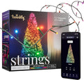 Twinkly Strings 250 RGB LEDs, in- and Outdoor LED Light String, Smart Multicolor LED Lights, Compatible with HomeKit, Alexa and Google Home, Gaming, IP44, App Control, Black Wire, 65.6ft