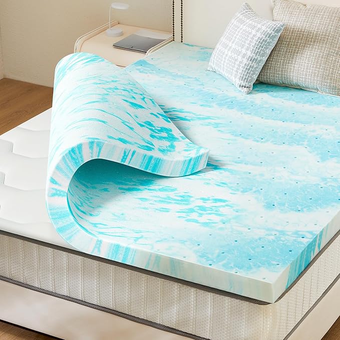 Mattress Topper, Twin XL Cooling Memory Foam Bed Toppers, 2 Inch Soft Mattress Pads for Sleeper Sofa, RV, Camper, CertiPUR-US Certified
