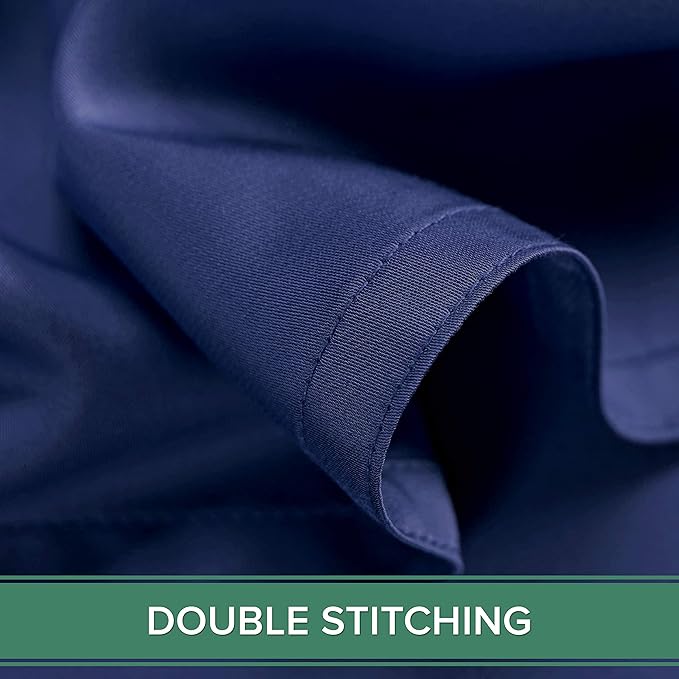 Split King Sheets by Pure Bamboo, Genuine 100% Organic Viscose Derived from Bamboo Bed Sheet Set, Soft & Cooling, Double Stitching *Not for Split Top (Split King, Cobalt Blue)