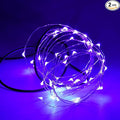 Karlling USB Plug in LED Fairy Lights,2 Packs of 50 LED Bulbs 16 Ft Silver Wire Waterproof Starry String Lights for Bedroom Patio Garden Party Wedding Commercial Lighting (Purple)