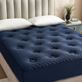 Hansleep California King Mattress Topper Viscose Derived from Bamboo, Memory Foam Pillow Top Mattress Topper Cal King with Deep Pocket, Breathable Mattress Pad for Back Pain Relief, 72" x 84", Navy