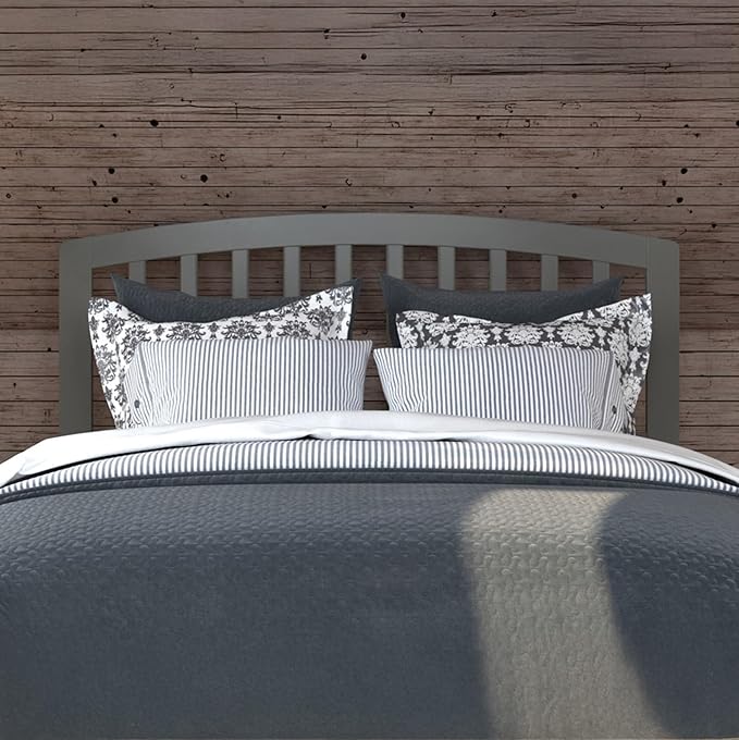 AFI Richmond Full Size Headboard with Attachable Charger in Grey