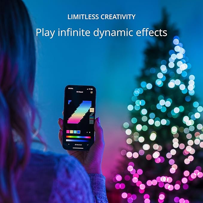 Twinkly App-Controlled 105ft Smart String LED Lights with 400 RGB+W LEDs- WiFi & Bluetooth Connectivity, Sync with Music, Indoor/Outdoor Use (IP44), Compatible with Google Assistant & Amazon Alexa