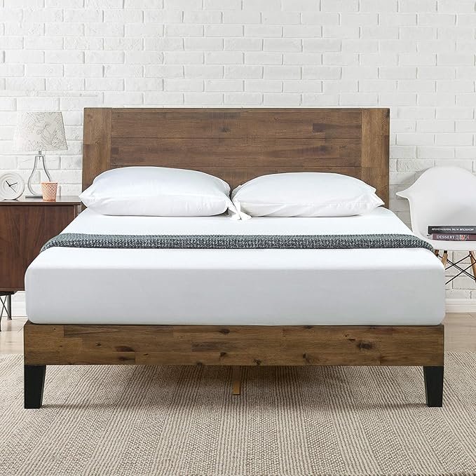 ZINUS Tonja Wood Platform Bed Frame with Headboard, Mattress Foundation with Wooden Slat Support, No Box Spring Needed, Easy Assembly, King