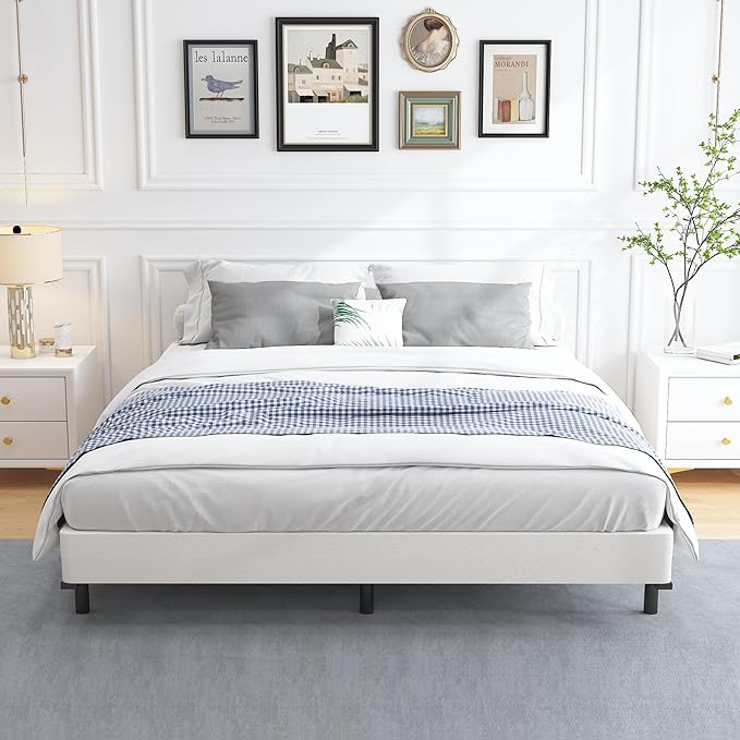 ALDRICH Low Profile Box Spring Queen Size,3 Inch Heavy Duty Metal Box Spring for Queen Bed,Mattress Foundation Non-Slip/No Noise/Easy Assembly (Queen)