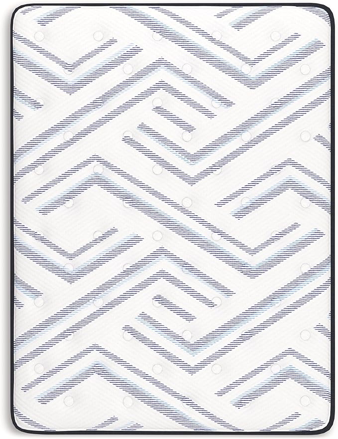 Signature Design by Ashley King Size Stack 12 Inch Hybrid Medium Plush Cooling Gel Infused Memory Foam Mattress for Pressure Relief, Fiberglass Free, Mattress in A Box