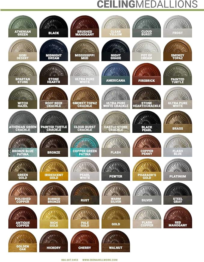 12 1/2"OD x 3 7/8"ID x 3/4"P Bradford Ceiling Medallion (Fits Canopies up to 6 5/8"), Hand-Painted Rich Gold