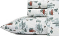 Eddie Bauer - Full Sheets, Cotton Flannel Bedding Set, Brushed For Extra Softness, Cozy Home Decor (Tree Farm, Full)