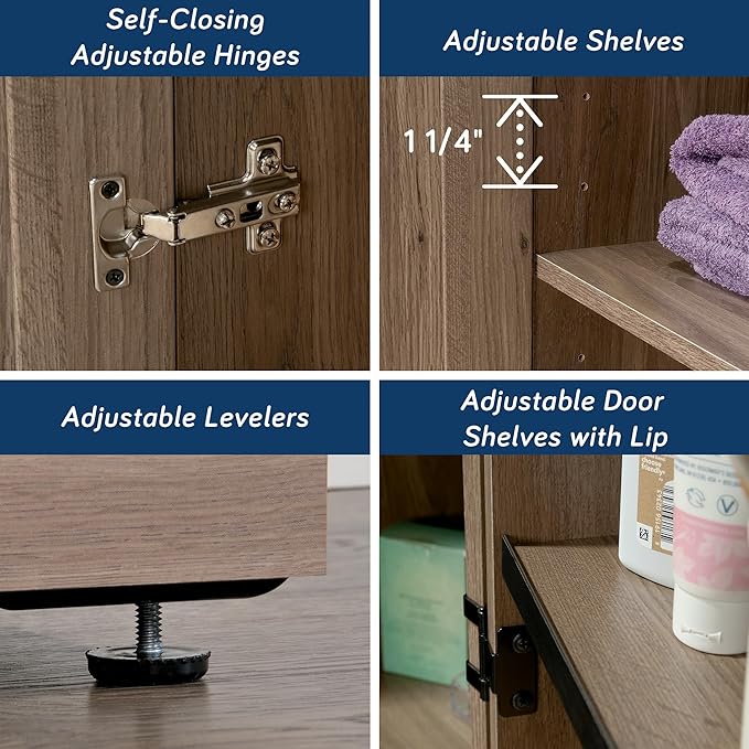 Sauder HomePlus Storage Cabinet/ Pantry cabinets, Salt Oak finish